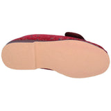 GBS Womens Nola Extra Wide Fit Ladies Slipper Wine