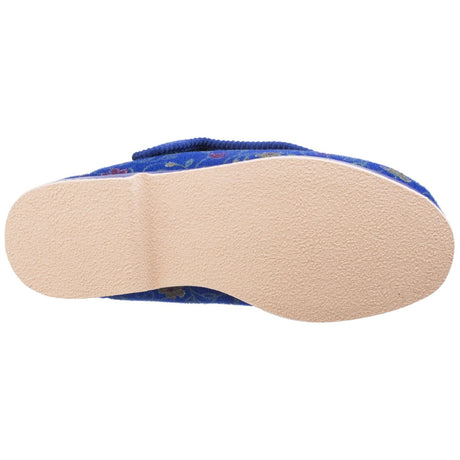 GBS Womens Rhona Ladies Extra Wide Fit Slipper Blue