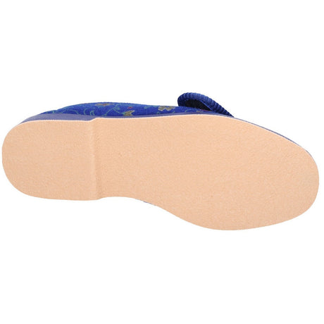 GBS Womens Wilma Ladies Wide Fit Slipper Blue