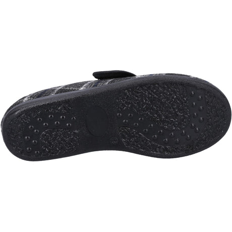 GBS Med Mens Gerald Mens Classic Slippers Black/White