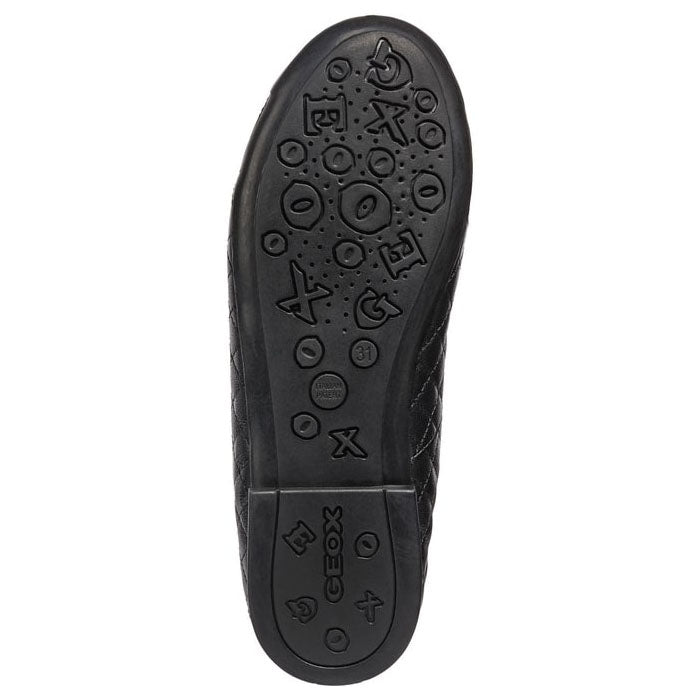 Geox Junior Girls Plie' Junior School Shoe Black