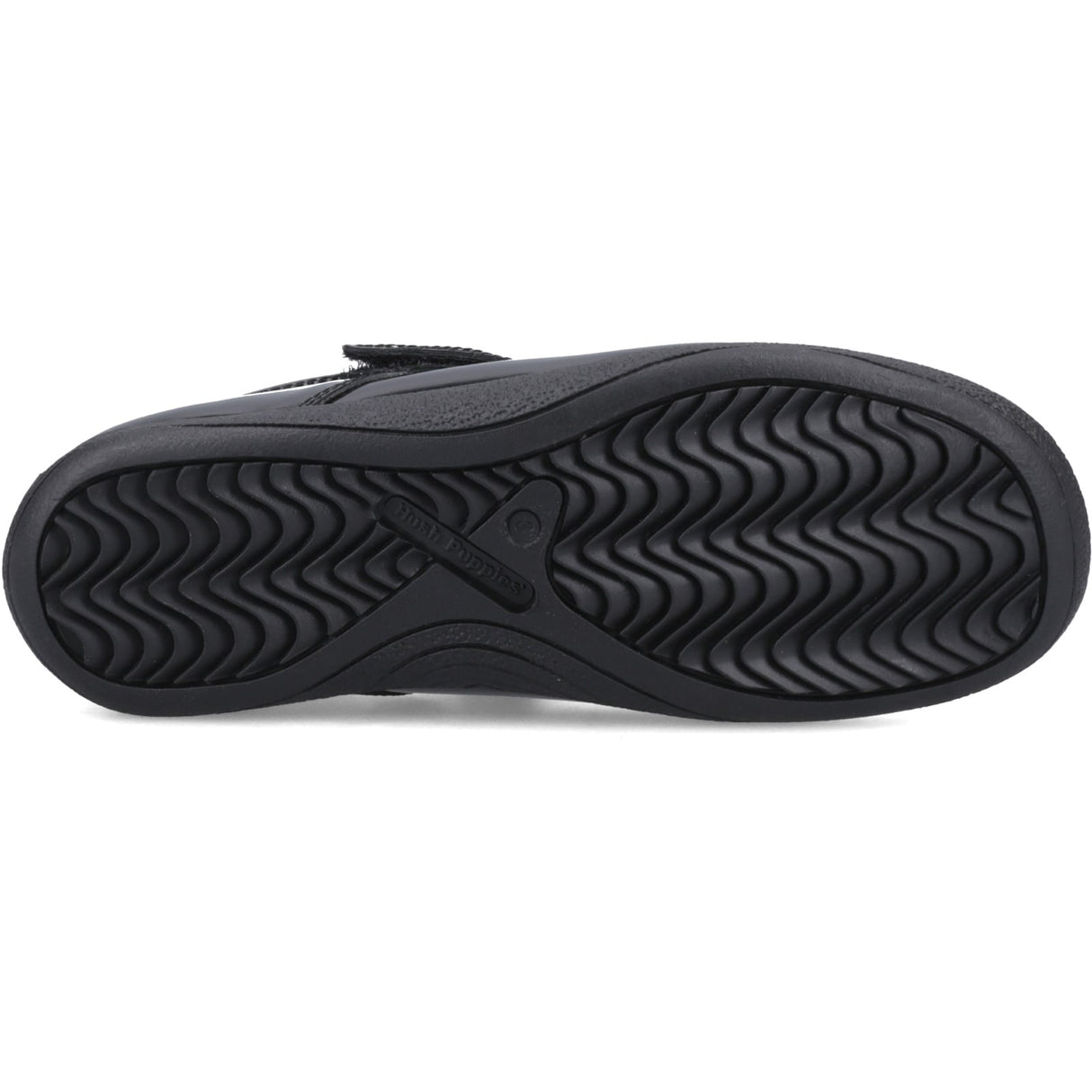 Hush Puppies Girls Caitlin T-Bar Patent Snr Black