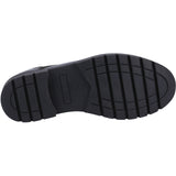 Hush Puppies Girls Jayne Patent SNR Shoe Black