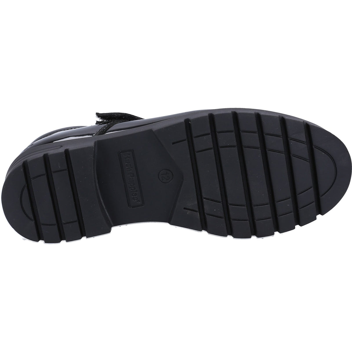 Hush Puppies Junior Girls Sabrina Patent JNR Shoe Black