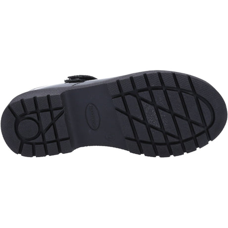 Hush Puppies Junior Girls Tally Junior Patent School Shoe Patent Black