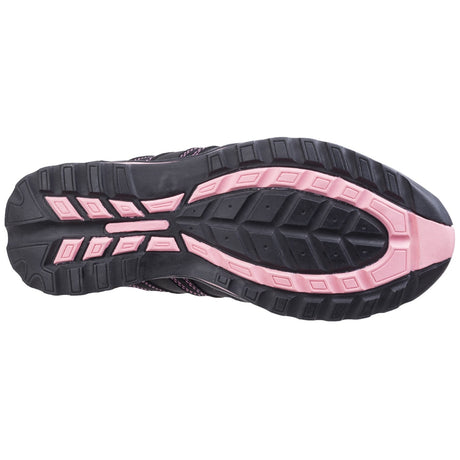Amblers Safety Womens FS47 Safety Trainer Black/Pink