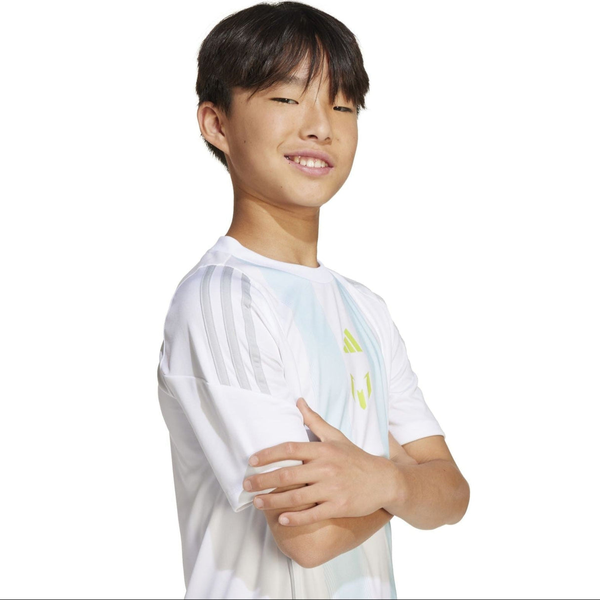 adidas Messi Kids Short Sleeved Football Training Jersey