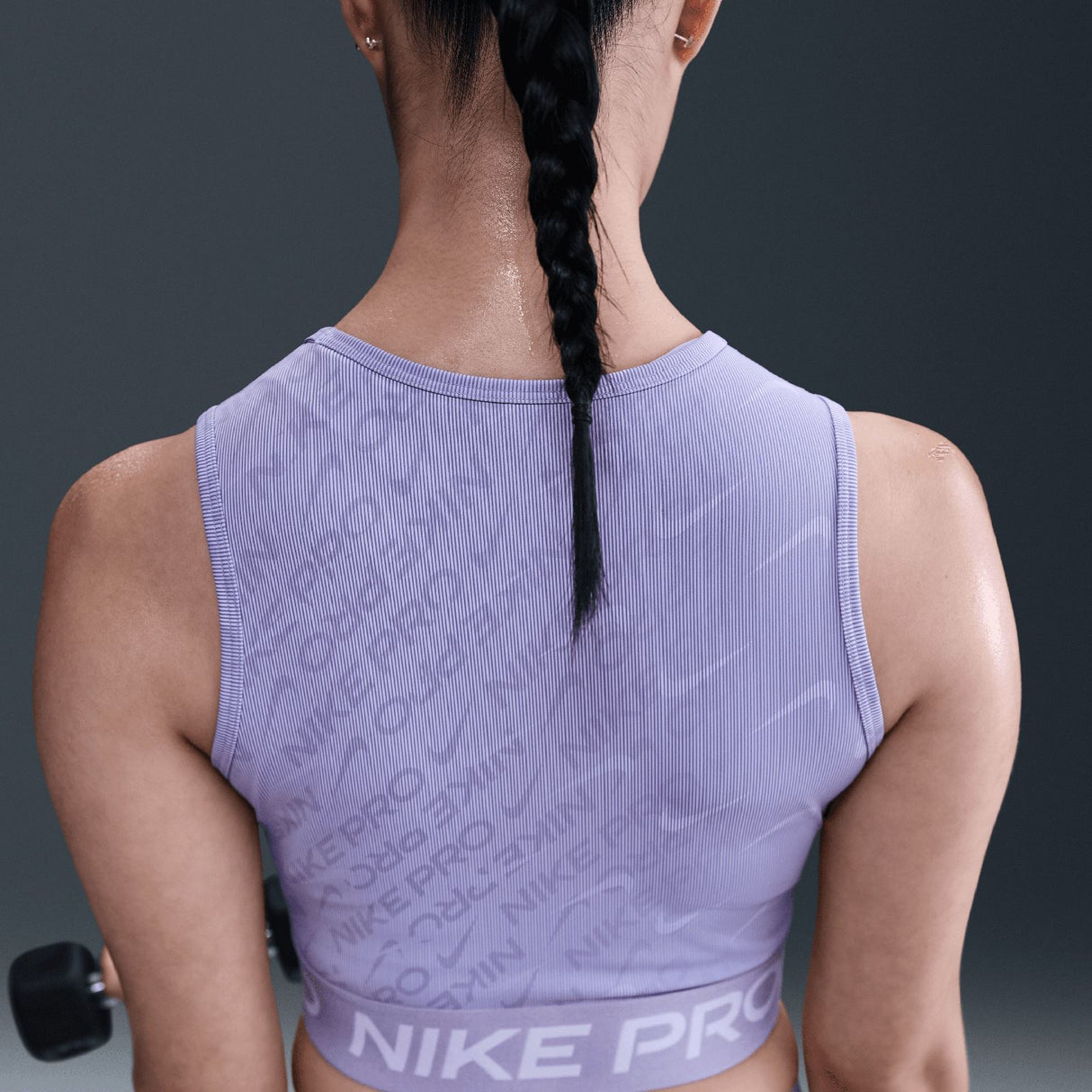 NIKE NP DF Wmns Crop Tank AOP Purple