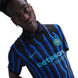 Nike Inter Milan 2025/26 Stadium Home Jersey - Close up View