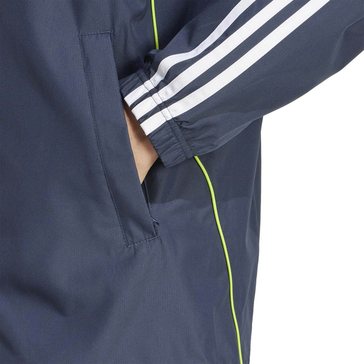 adidas Real Madrid Adults Full-Zip Windbreaker Jacket Model Close-Up Pocket View