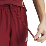 adidas Arsenal Football 3-Stripe Regular-Fit Track Pants Model Close-Up Drawcord View