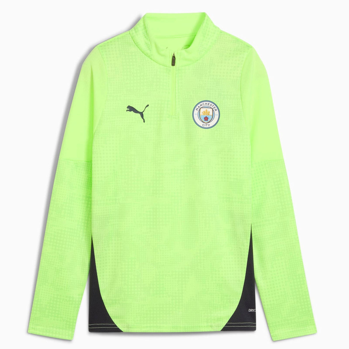 Puma MCFC 25 Kids UCL Train QZ Top Green
