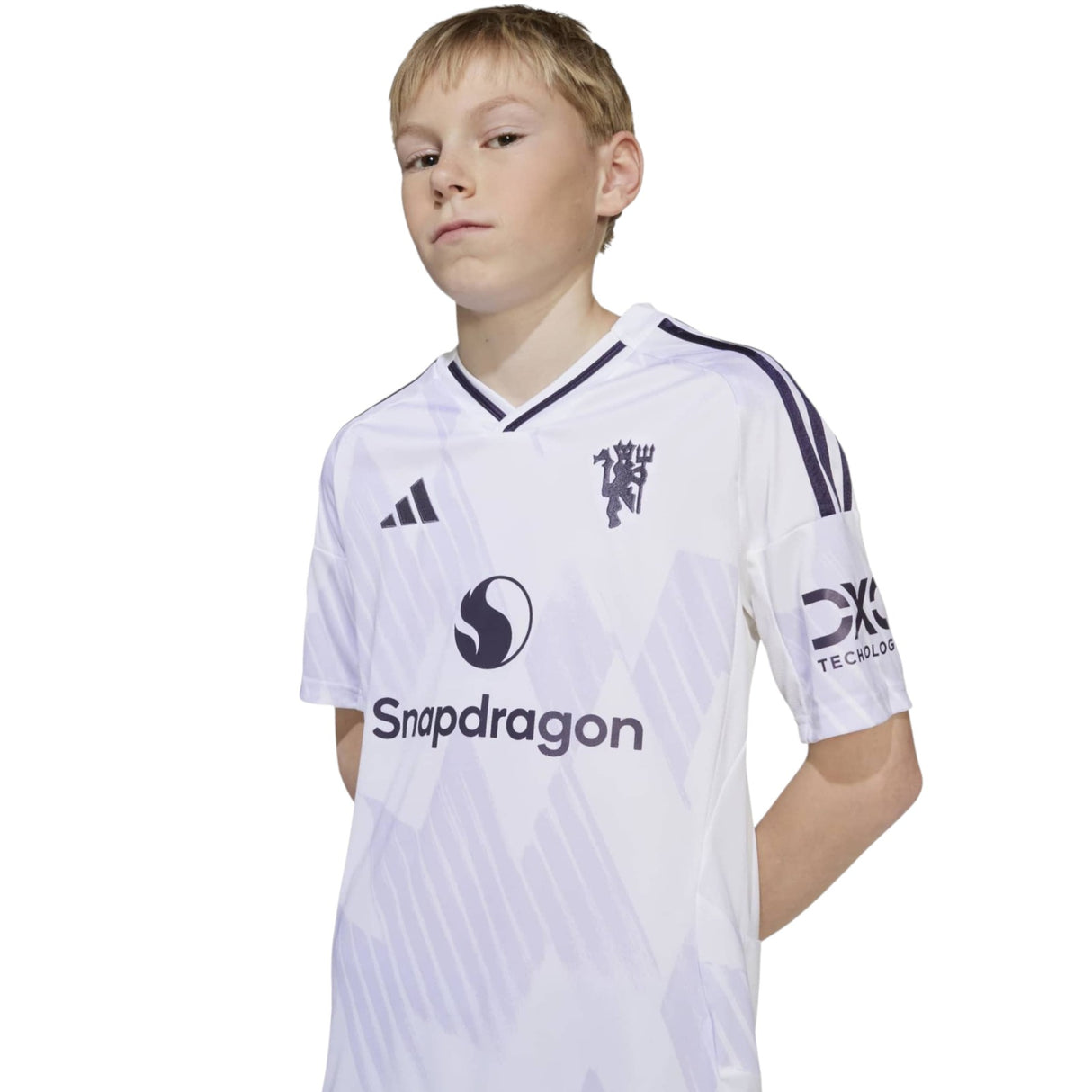 adidas Manchester United Football 2025/26 Kids Short Sleeved Away Jersey