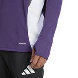 adidas Manchester Utd Football 2025/26 Adults Half-Zip Top Close-Up Model Waist View