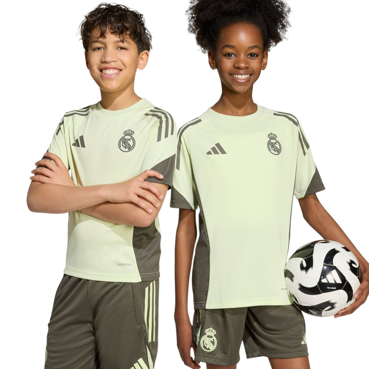 adidas Real Madrid Football 2025/26 Kids Training Jersey Models Front Side View