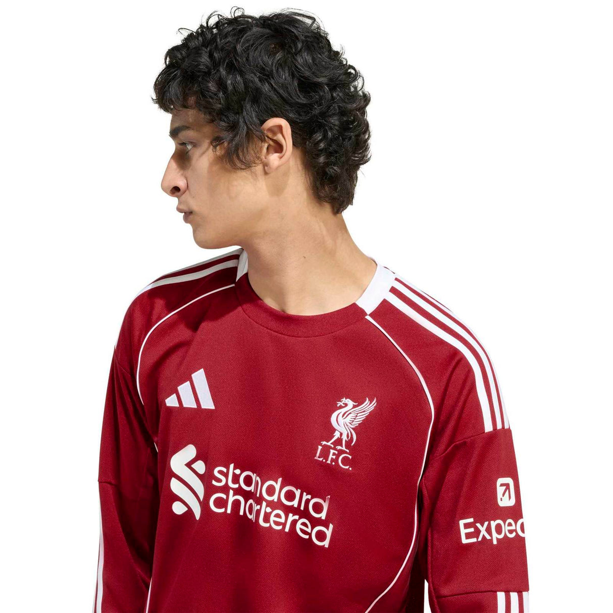 adidas Liverpool Football 2025/26 Adults Long Sleeved Home Jersey