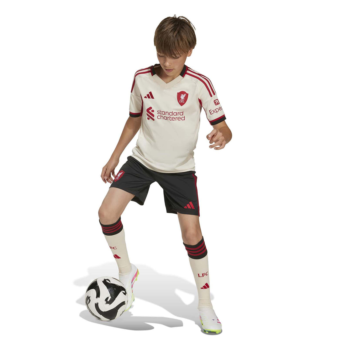 adidas LFC 25 Kids Away Shorts Black