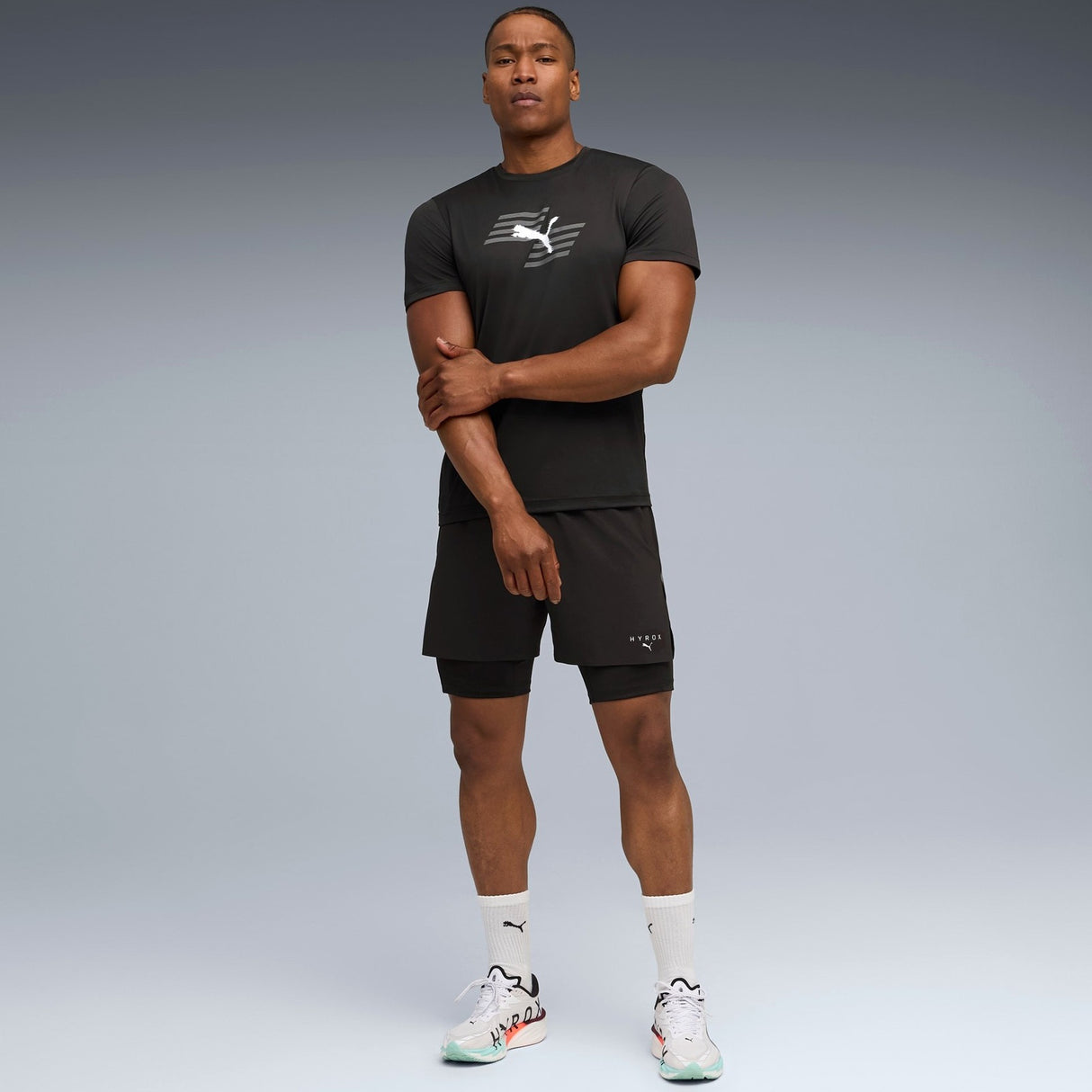PUMA x HYROX Mens Short Sleeved Graphic Training T-Shirt