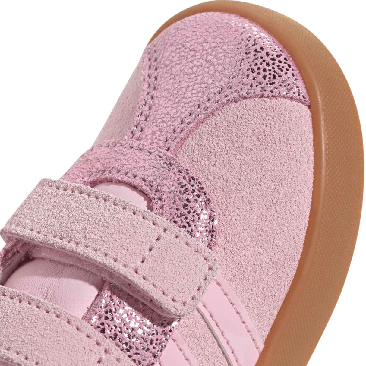 adidas VL Court 3.0 Kids 3-Stripe Court-Inspired Shoes Top Close-Up View