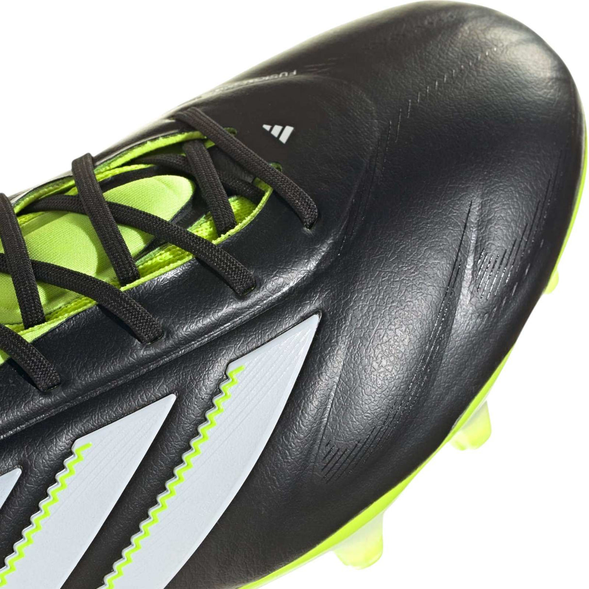 adidas Copa Pure III Elite Adults Firm Ground Rugby Boots Close-Up Lace View