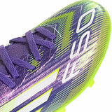 adidas F50 League Kids Firm Ground Mid-Cut Football Boots Close-Up Top View