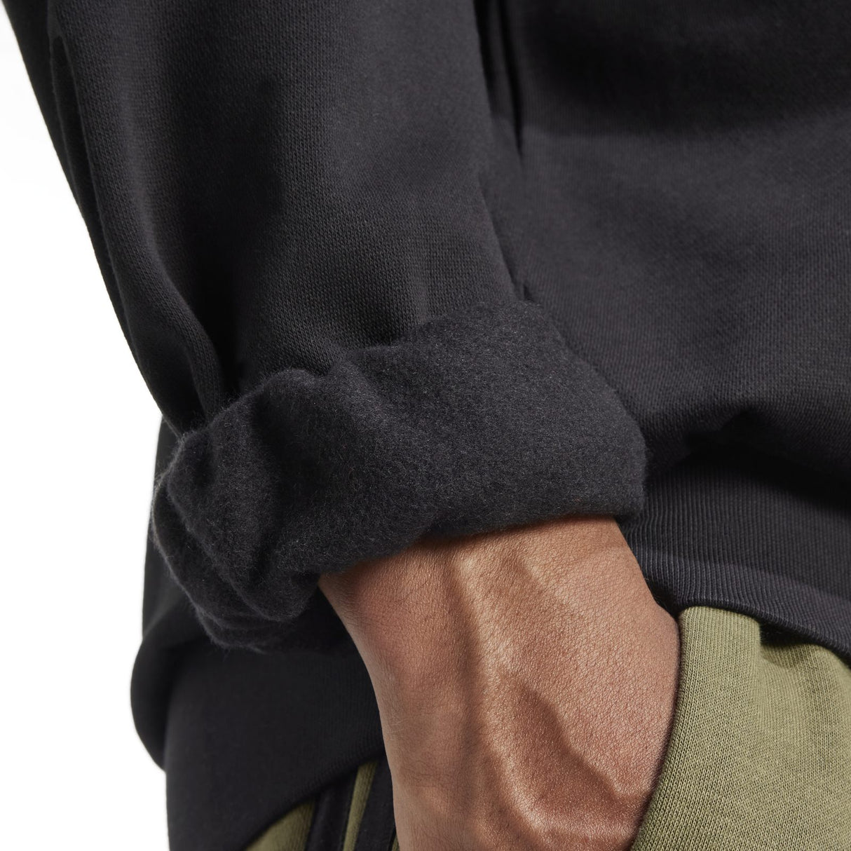 adidas FEELCOZY SWT  Mens Crew Black