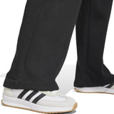 adidas Open Hem Womens Mid-Rise Fleece Training Pant Model Close-Up Ankle View
