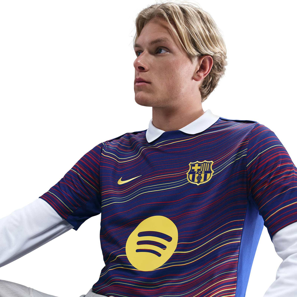 Nike FC Barcelona Academy Pro Home Mens Dri-FIT Soccer Pre-Match Short-Sleeve Top