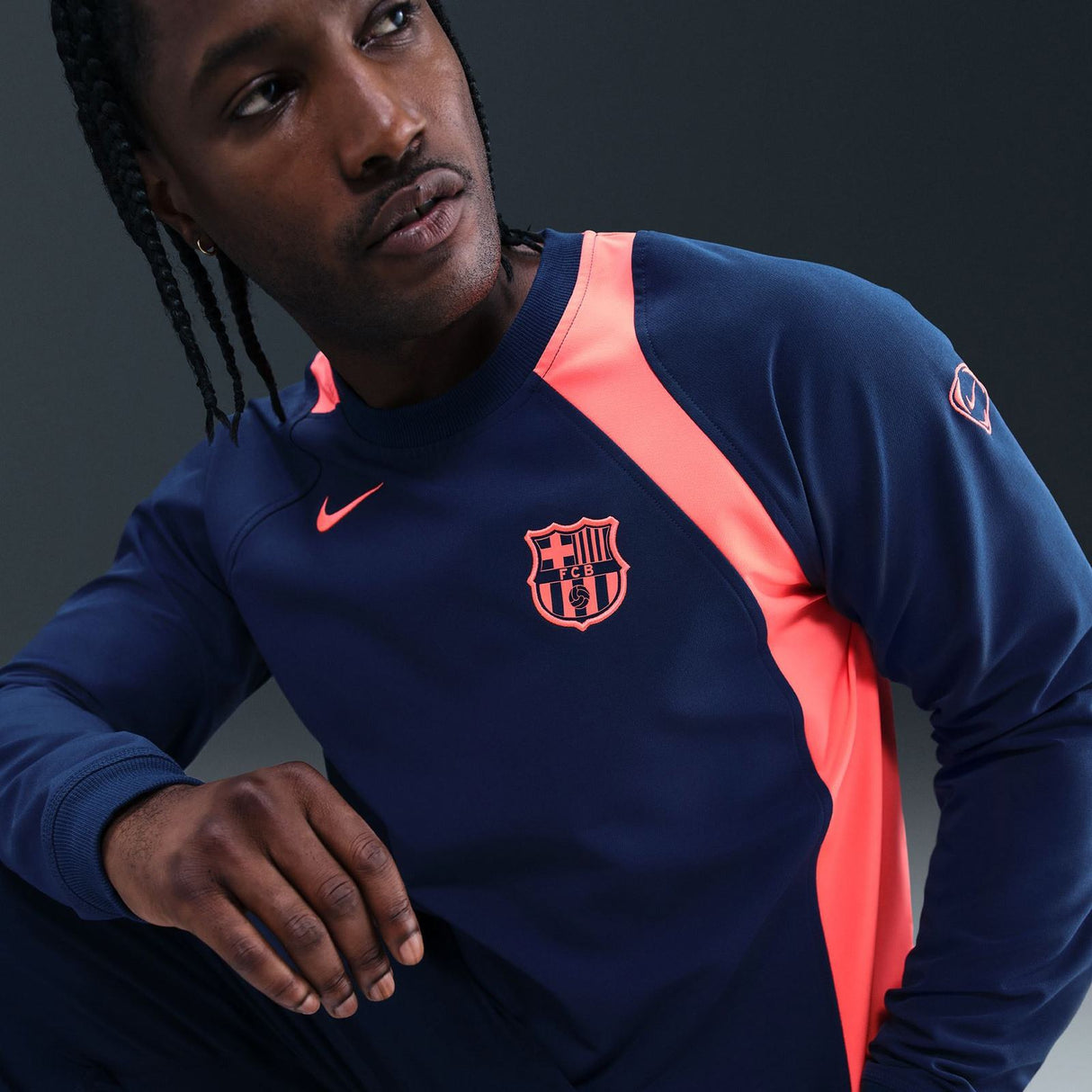 Nike FCB 25 3rd T90 Crew Top Navy