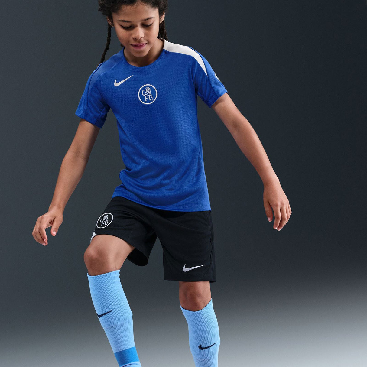 Nike CFC 25 3rd Kid Strike Drill Tee Blu