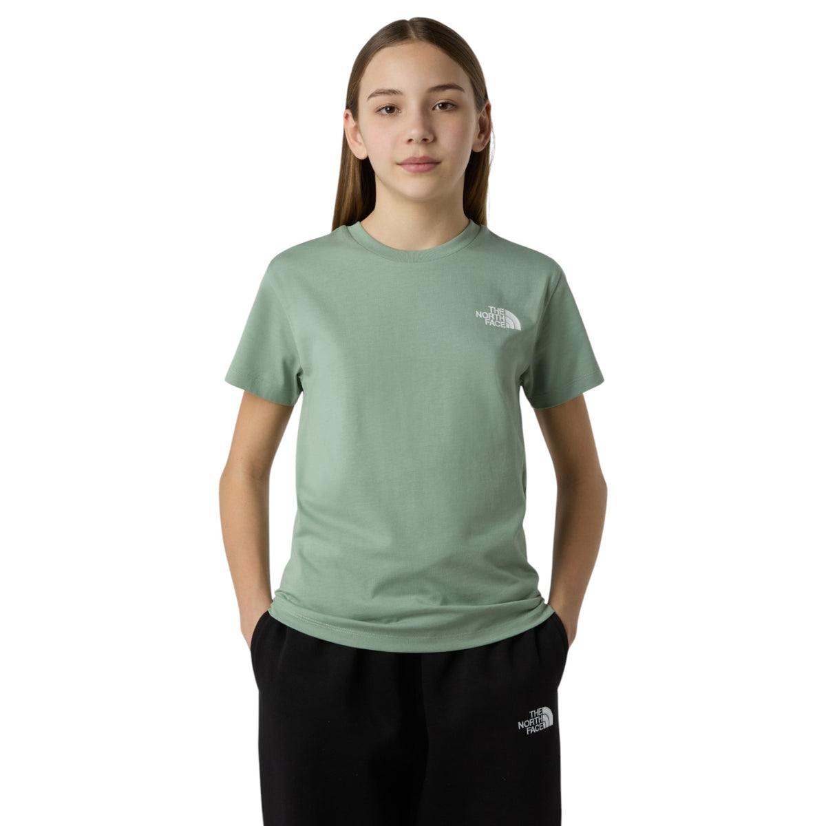 TNF TEEN SIMPLE DOME SS Girls Tee Green