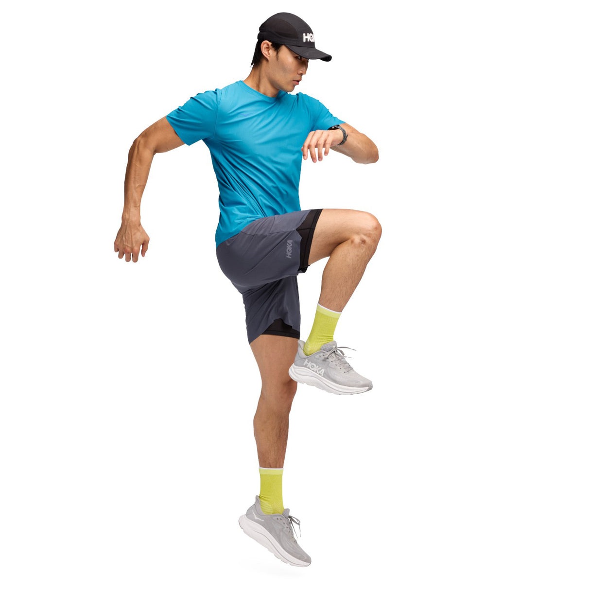 HOKA Glide Mens 7 Short 2in1 Grey