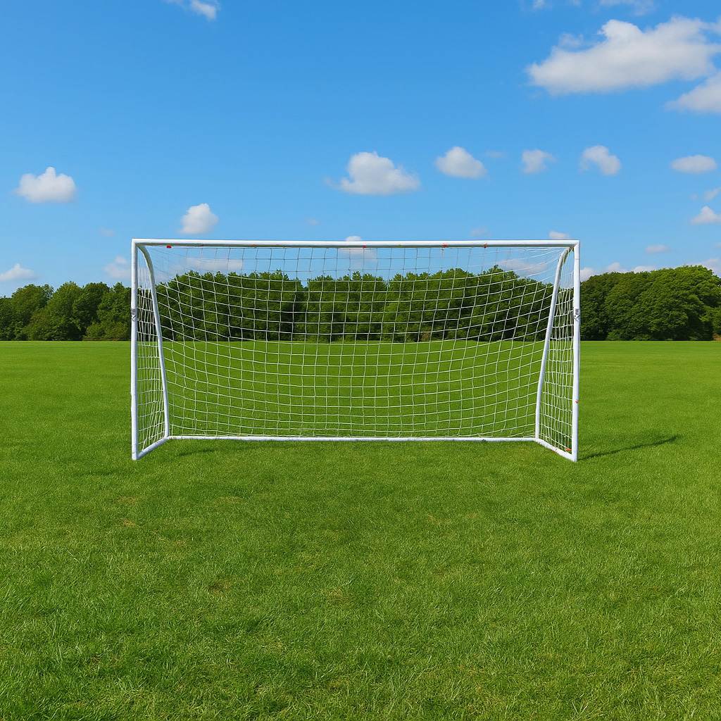 Rival 10ft x 6ft Outdoor PVC Football Goal Lifestyle Wide Shot View