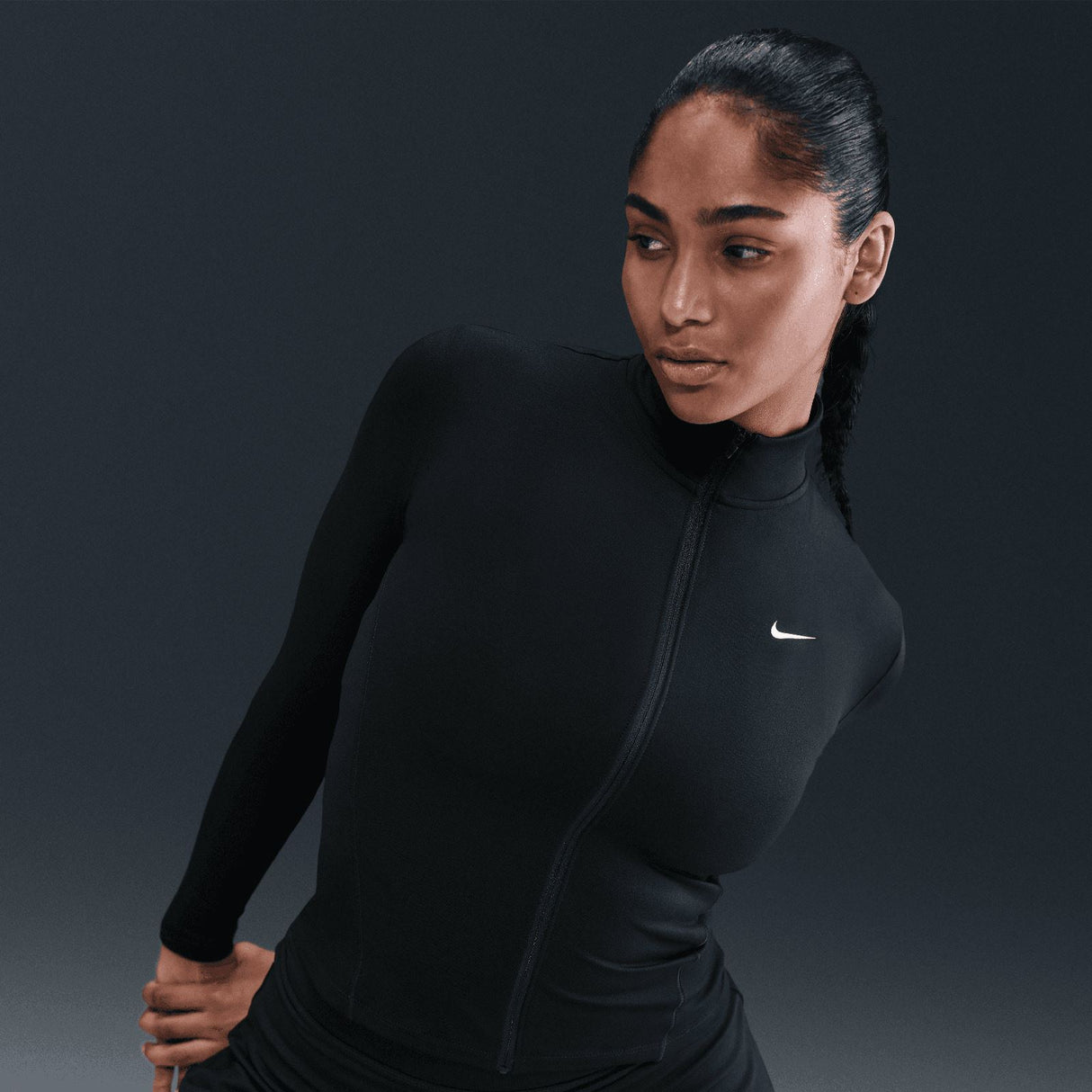 Nike Wmns ONE DF FZ FITTED JKT Black
