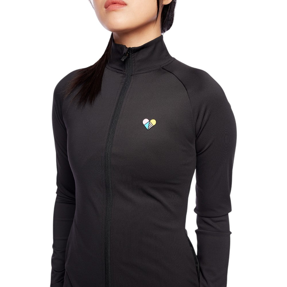 Peachylean Structured Full-Zip Womens Slim-Fit Workout Top
