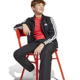 adidas Boys J 3S WV Track Suit  Blk/Wh