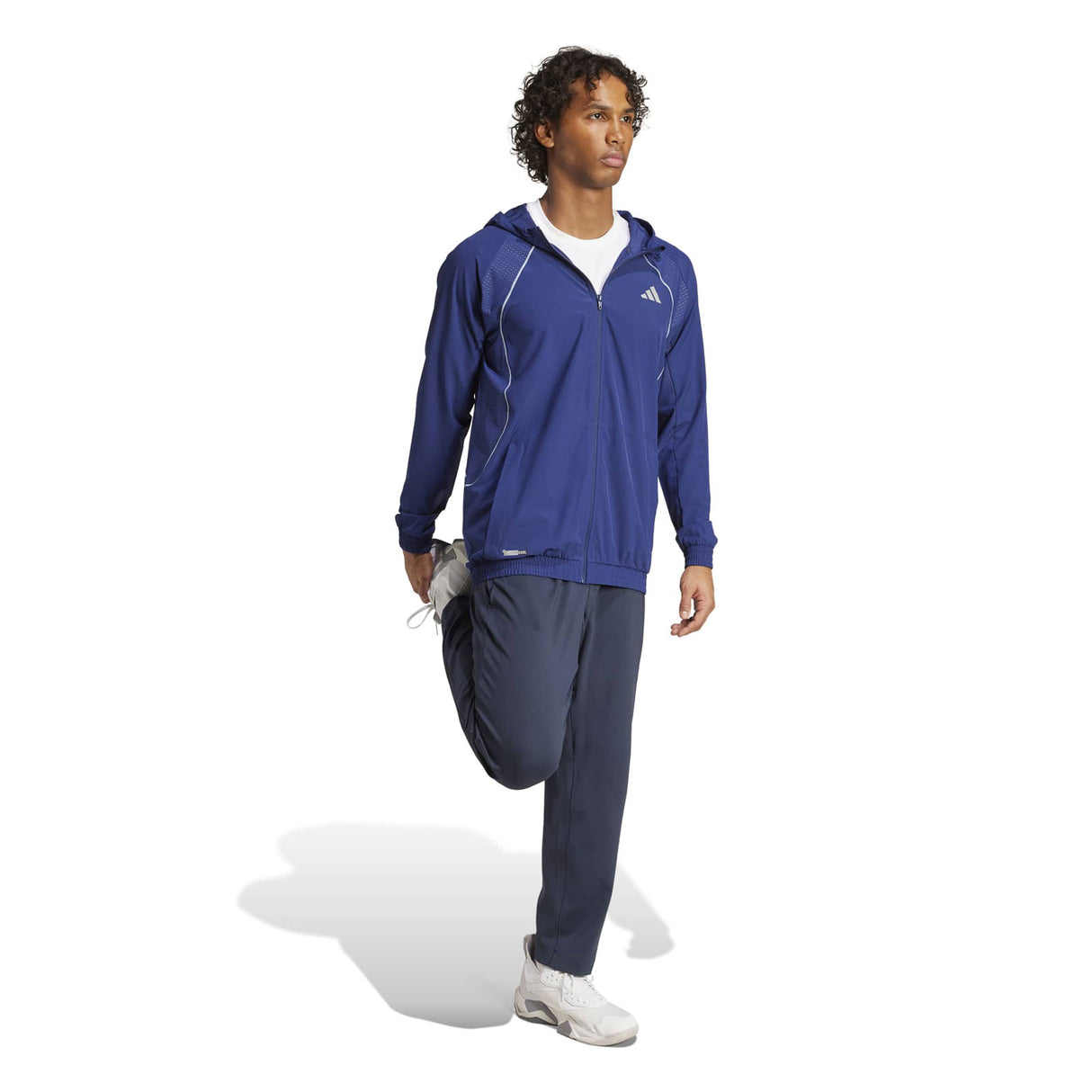 adidas Mens TECH APP FZ HOOD Blue