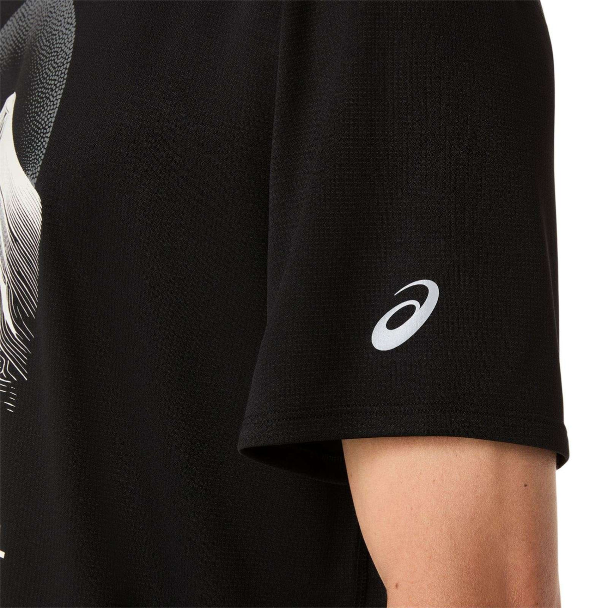 ASICS MENS FUJITRAIL LOGO SS TOP BLK