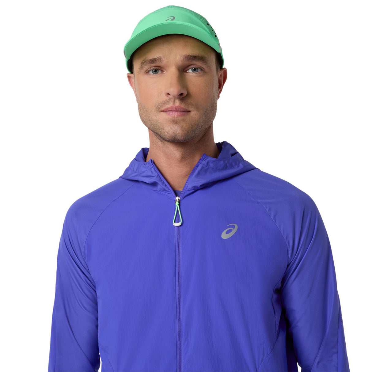 ASICS MENS ROAD PACKABLE JACKET PURPLE