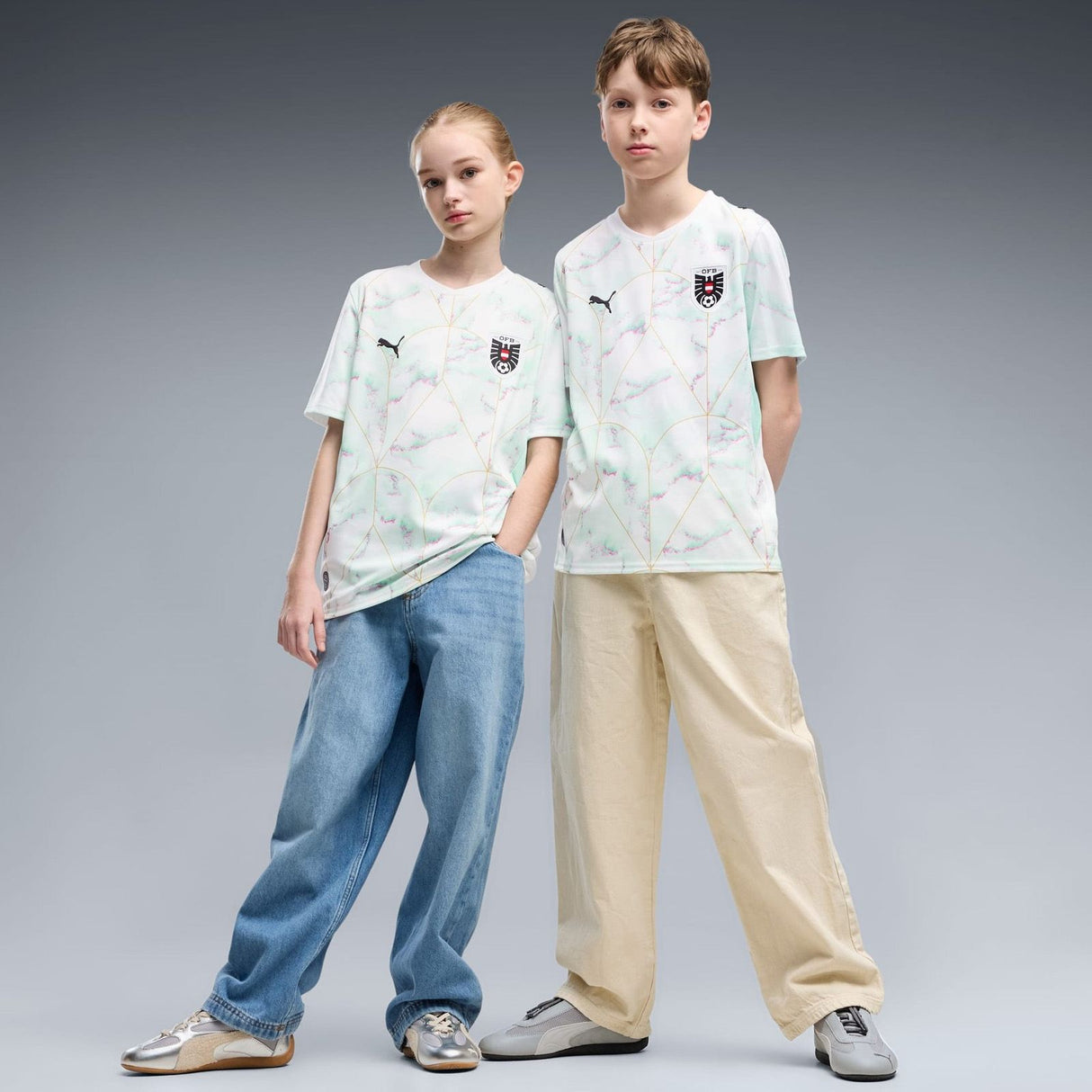 Puma Austria Football World Cup 2026 Kids Away Jersey