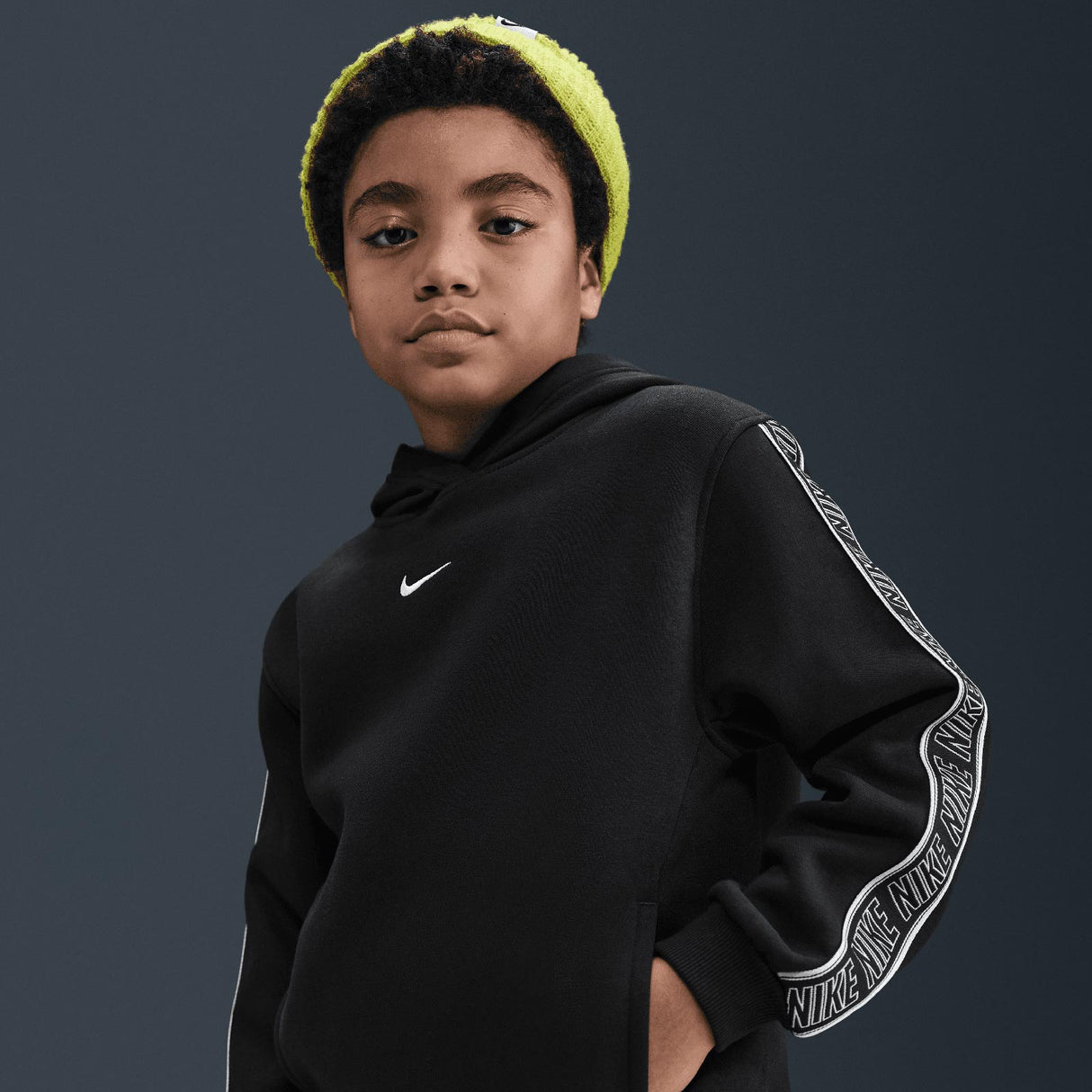 Nike Kids NSW CLUB+ FLC HDY Black