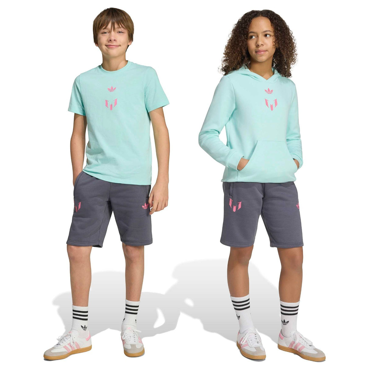 adidas Boys Messi Tref Shorts Grey