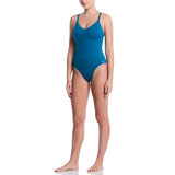 Nike Womens V Neck OP Swimwear Green