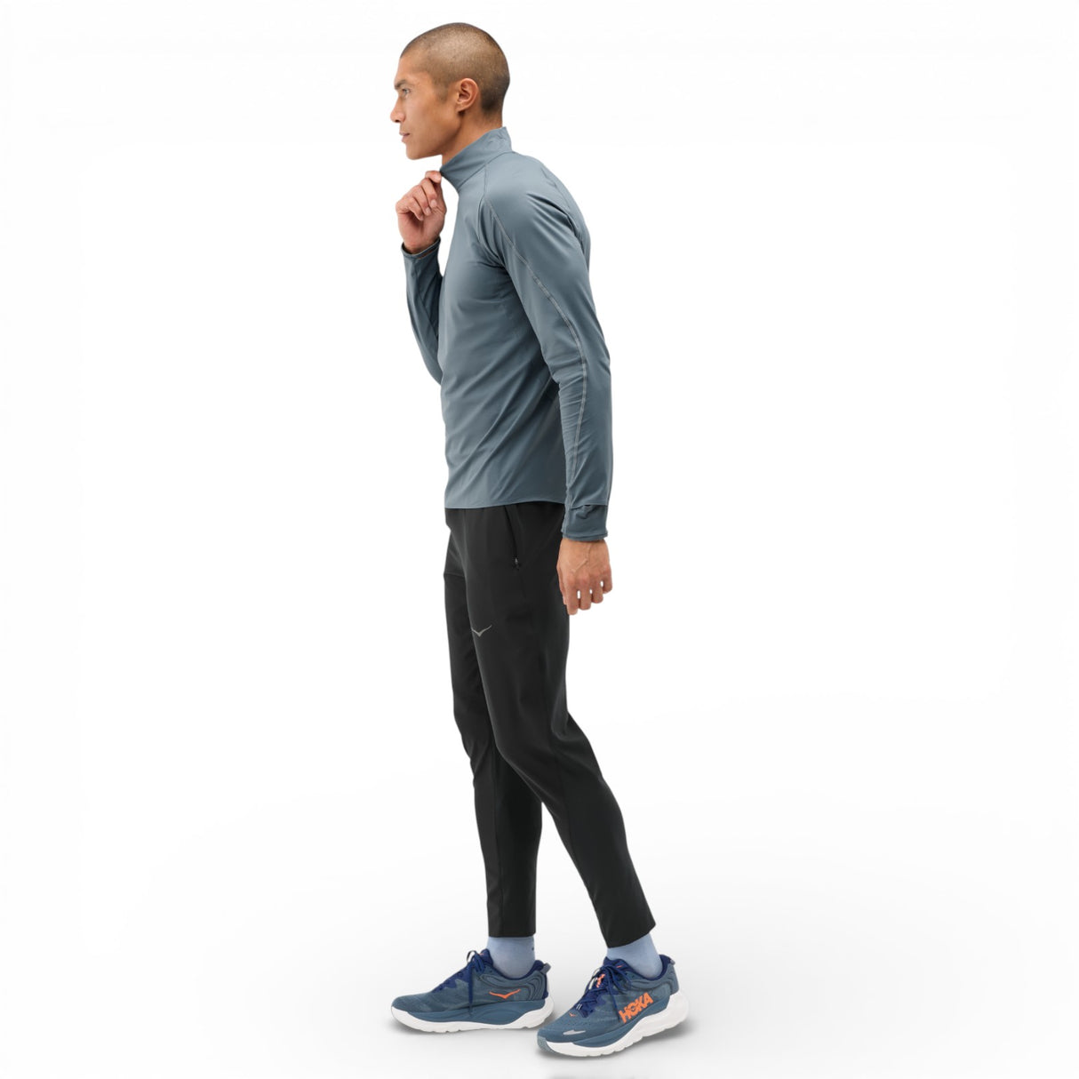 HOKA GLIDETECH MENS QUARTER ZIP Navy