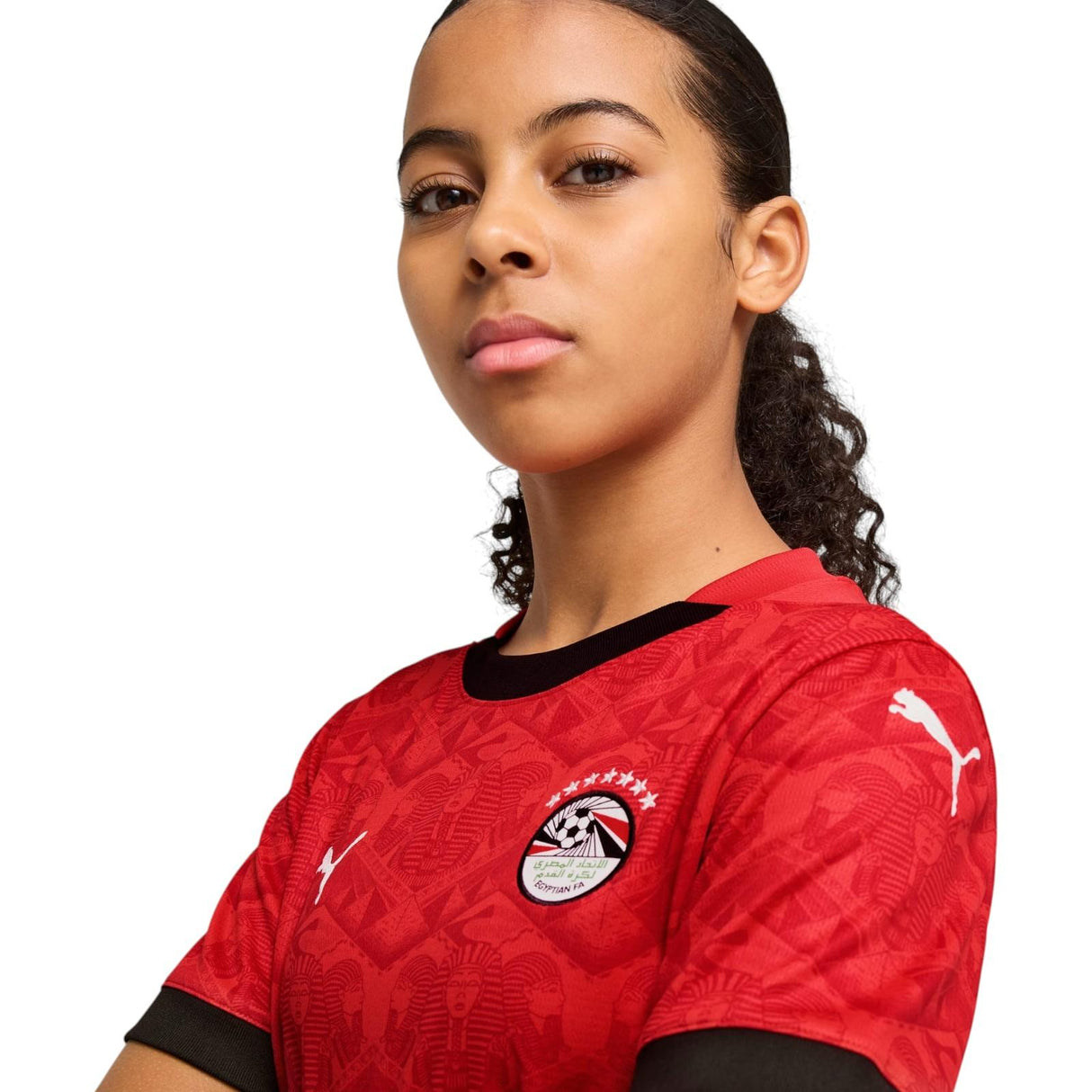 Puma Egypt Home Kids Jersey  Red