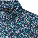 Footjoy Mens Floral Prnt Pique Nv
