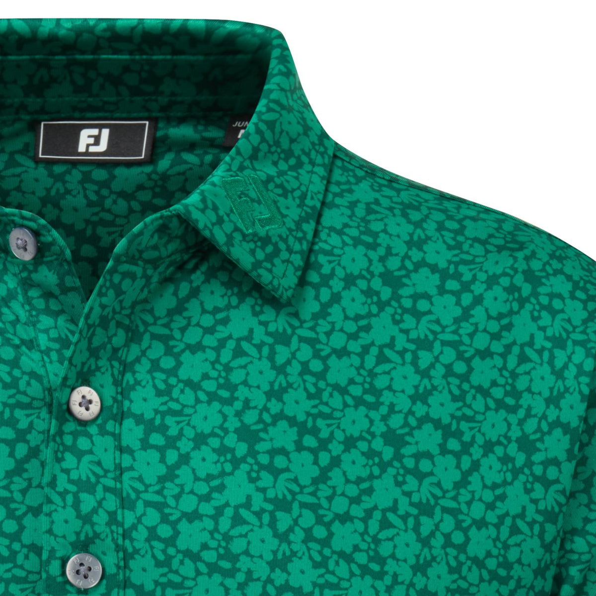 Footjoy Painted Floral Lisle Polo Green