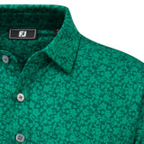 Footjoy Painted Floral Lisle Polo Green