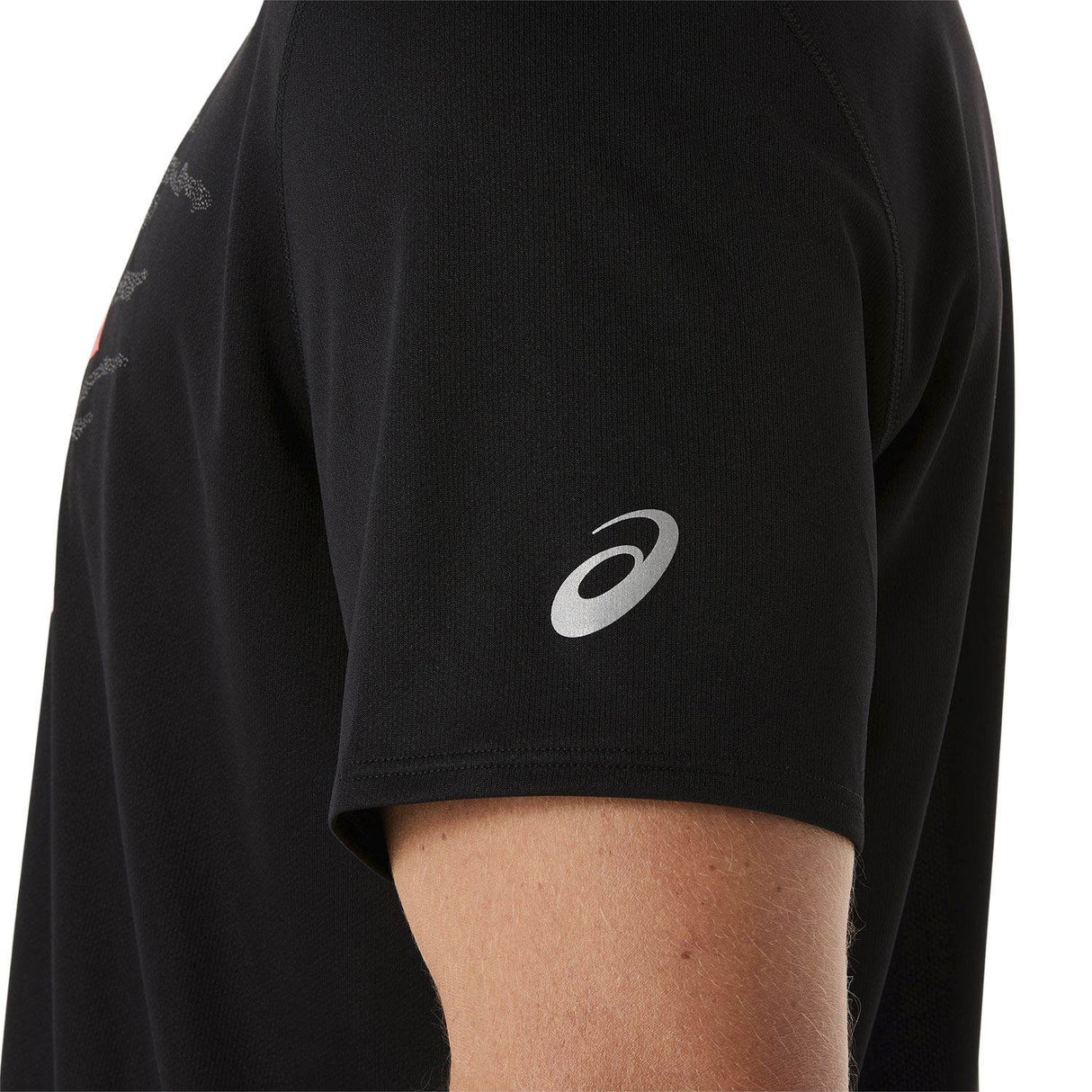 Asics Mens Fujitrail Logo SS Top Black