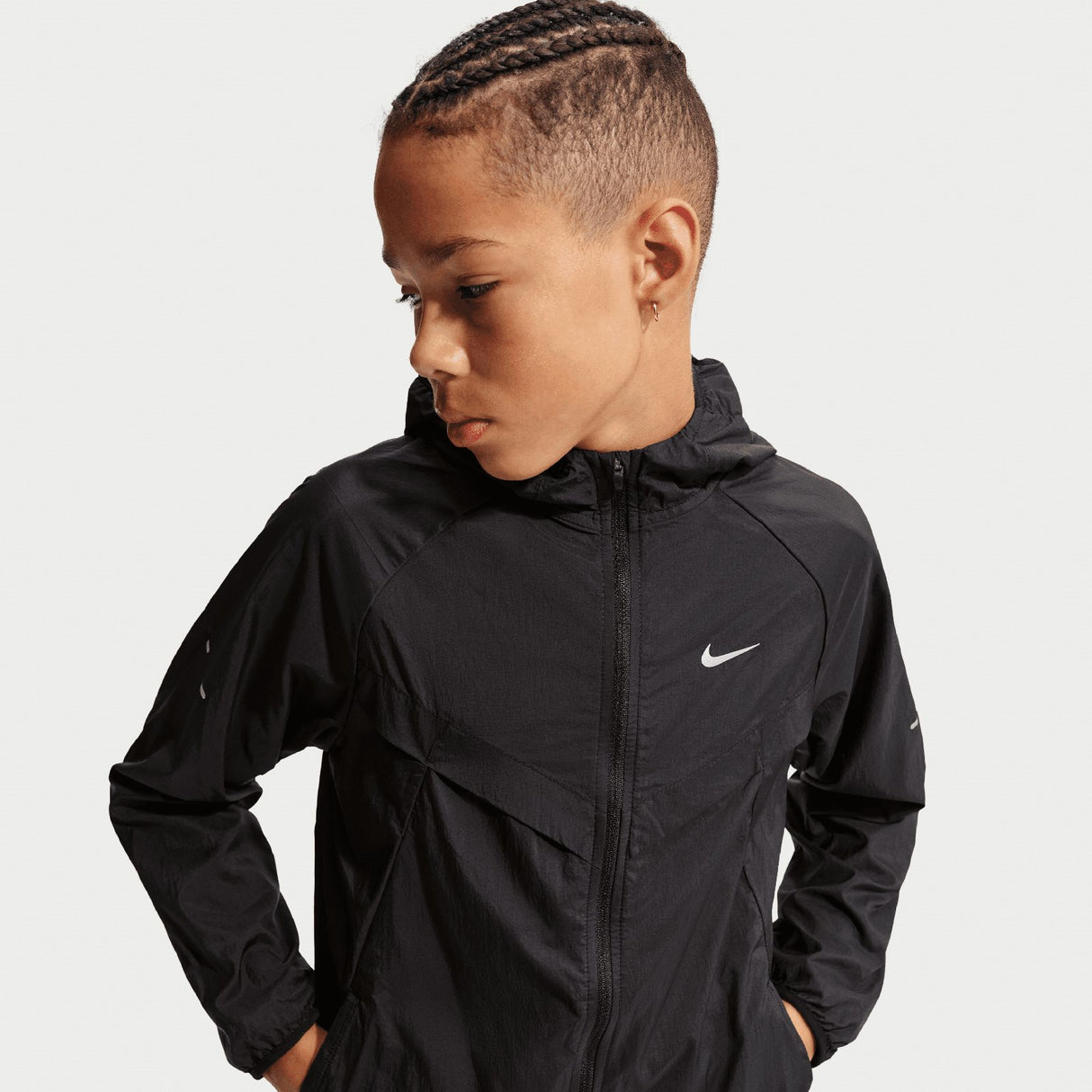 Nike Boys REPEL STRIDE JACKET Black